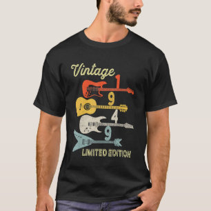 Vintage 1949 Geburtstag  Gitarre  73. Geburtstag T-Shirt