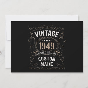 Vintage 1949 limitierte Auflage maßgeschneidert Einladung
