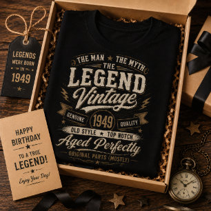 Vintage 1949 Perfekt Gereift Klassischer 77. Gebur T-Shirt