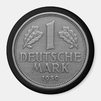 Vintage 1950 deutsche Einmalmarke Magnet