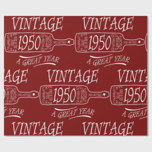 Vintage 1950 Ein Großartiges Jahr Geschenkpapier
