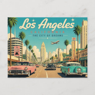 Vintage 1950er Jahre Los Angeles Retro-Reise Postkarte