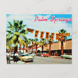 Vintage 1950er Jahre Palm Springs Postkarte