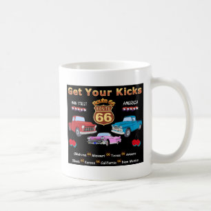 Vintage 1950er Jahre Route 66 Tasse