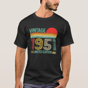 Vintage 1951 75. Geburtstagsdekorationen Männer Fr T-Shirt