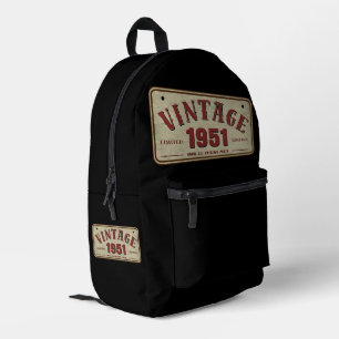 Vintage 1951 Limitierte Auflage Alle Originalteile Bedruckter Rucksack