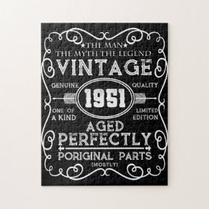Vintage 1951 Man Myth Legend 70th Birthday Puzzle
