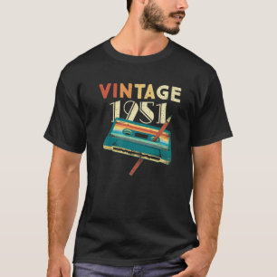 Vintage 1951 Musikkassette 71St Geburtstagsgeschen T-Shirt