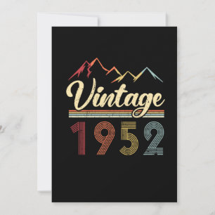 Vintage 1952 69. Geburtstag Retro 69 Jahre alt Einladung