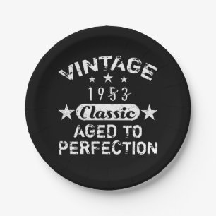 Vintage 1953 70. Geburtstag Pappteller