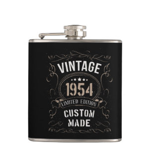 Vintage 1954 Limitierte Auflage Maßgeschneidert Flachmann
