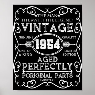 Vintage 1954 Mann Myth Legende 67. Geburtstag Poster