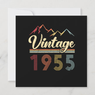 Vintage 1955 66. Geburtstag Retro 66 Jahre alt Einladung