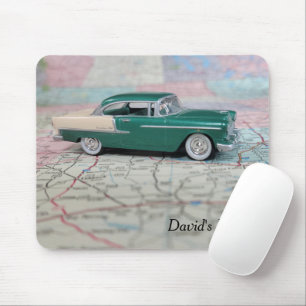 Vintage 1955 Auto auf einer Karte Mousepad