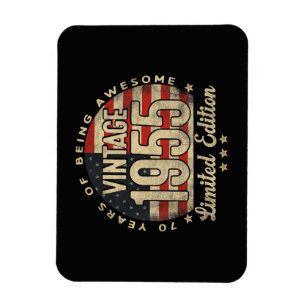 Vintage 1955 limitierte Auflage 70 Jahre alte Gesc Magnet