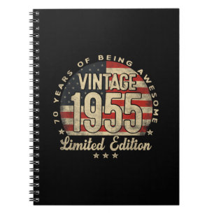 Vintage 1955 Limitierte Edition 70 Jahre alte Gesc Notizblock