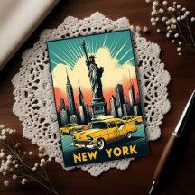 Vintage 1955 New Yorker Skyline