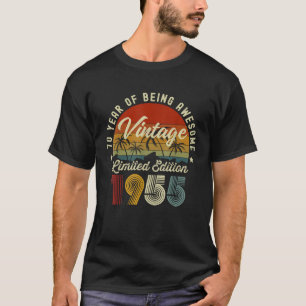 Vintage 1955 Retro 70 Jahre alt 70. Geburtstag Män T-Shirt