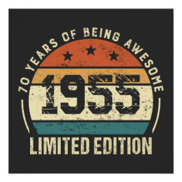 Vintage 1955 Retro 70th Birthday Gift Idea Poster