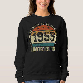 Vintage 1955 Retro 70th Birthday Gift Idea Sweatshirt