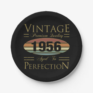 Vintage 1956 70. Geburtstag Pappteller