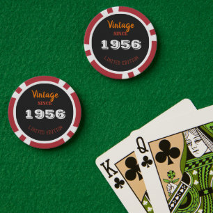 Vintage 1956 – 70. Geburtstagslimitierte Auflage G Pokerchips