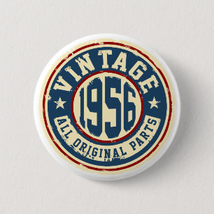 Vintage 1956 alle Vorlagen-Teile Button