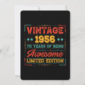 Vintage 1956 Hergestellt 1956 70. Geburtstag 70 Ja Einladung