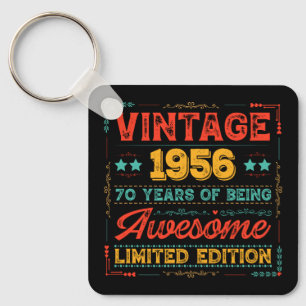 Vintage 1956 Hergestellt 1956 70. Geburtstag 70 Ja Schlüsselanhänger