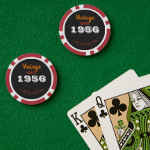 Vintage 1956 Limitierte Ausgabe Poker Chips – 70.