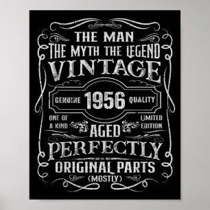 Vintage 1956 Mann Mythos Legende 70 Jahre alt 70.  Poster