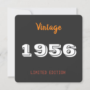 Vintage 1956 – Persönliche 70. Geburtstagsfeier  Einladung