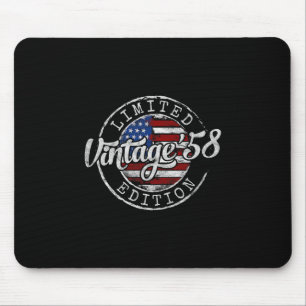 Vintage 1958 67. Geburtstagsgeschenke für Männer F Mousepad