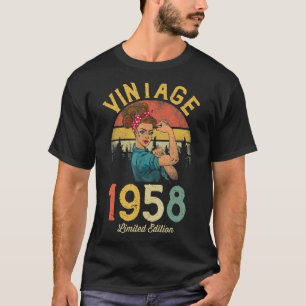 Vintage 1958 Hergestellt in 1958 65. Geburtstag Fr T-Shirt