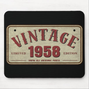 Vintage 1958 limitierte Auflage alle Originalteile Mousepad