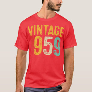 Vintage 1959 63. Geburtstagsdekoration Männer Frau T-Shirt