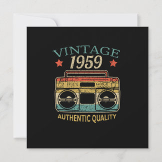 Vintage 1959 Radio Authentic Quality B-Day Gift Einladung