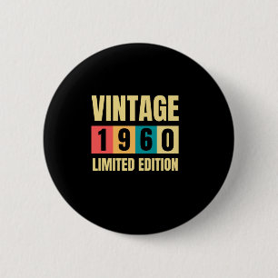 Vintage 1960 60 Jahre alt Tolles 60. Geburtstag Button
