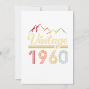 Vintage 1960 61. Geburtstag Retro 61 Jahre alt Einladung