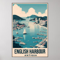 Vintage 1960er Jahre Antigua English Harbor Reise