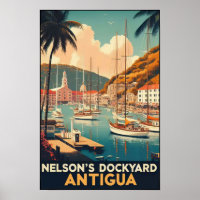 Vintage 1960er Jahre Antigua English Harbor Reise