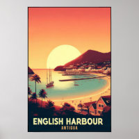 Vintage 1960er Jahre Antigua English Harbor Reise