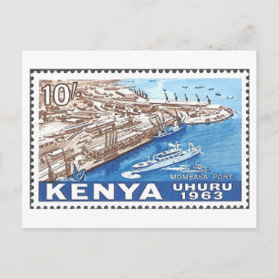 Vintage 1960er Jahre Kenia Briefmarke Postkarte