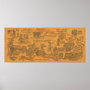 Vintage 1960er Tweetsie Railroad Poster