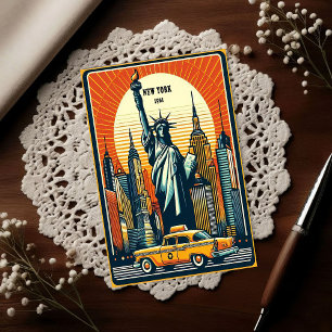 Vintage 1961 New Yorker Stadtansicht Postkarte