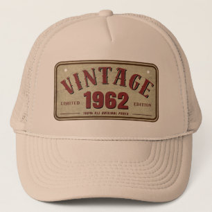 Vintage 1962 Limitierte Auflage Alle Originalteile Truckerkappe