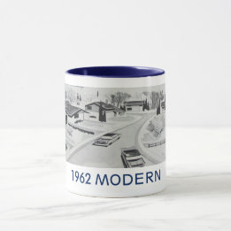 Vintage 1962 Modernistischer Wohnbecher Tasse