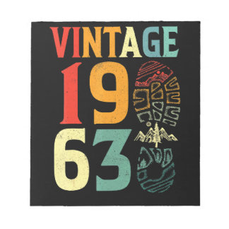 Vintage 1963 59 Jahre alter Geburtstag Camping Wan Notizblock