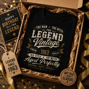 Vintage 1963 Perfekt gealtert zum 63. Geburtstag T-Shirt