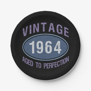 Vintage 1964 60. Geburtstag Pappteller